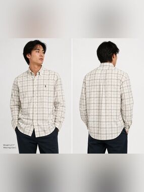 POLO Ralph Lauren Custom Fit - Plaid Button Down Shirt - Polo Pony - Mens Large